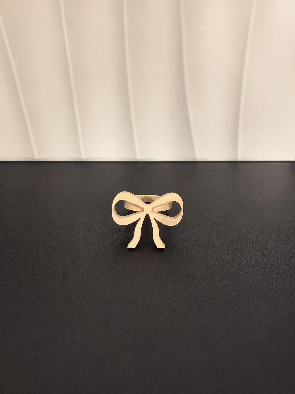 Coquette Bow Napkin Ring - Beige