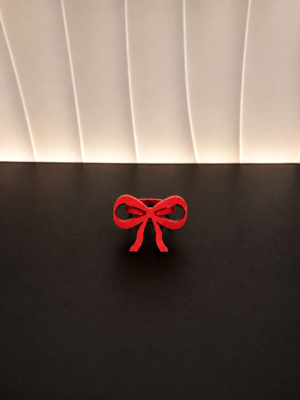 Coquette Bow Napkin Ring - Red