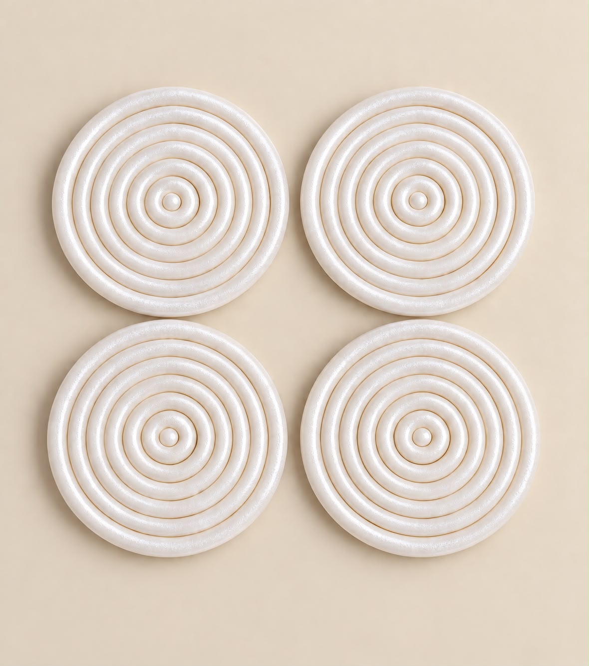 Twister Coaster White Glitter