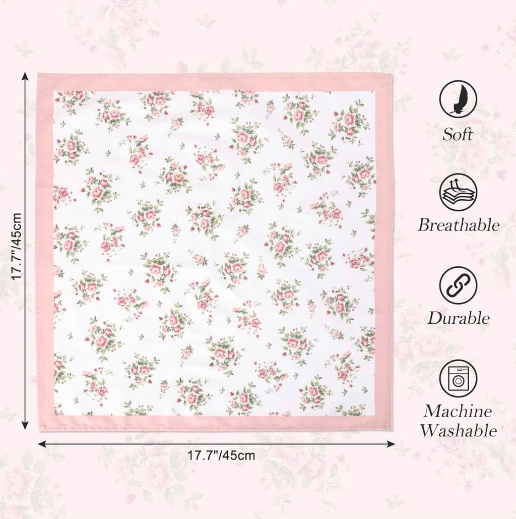 Letters to Juliet - guardanapo floral com porta-guardanapo rosa vintage